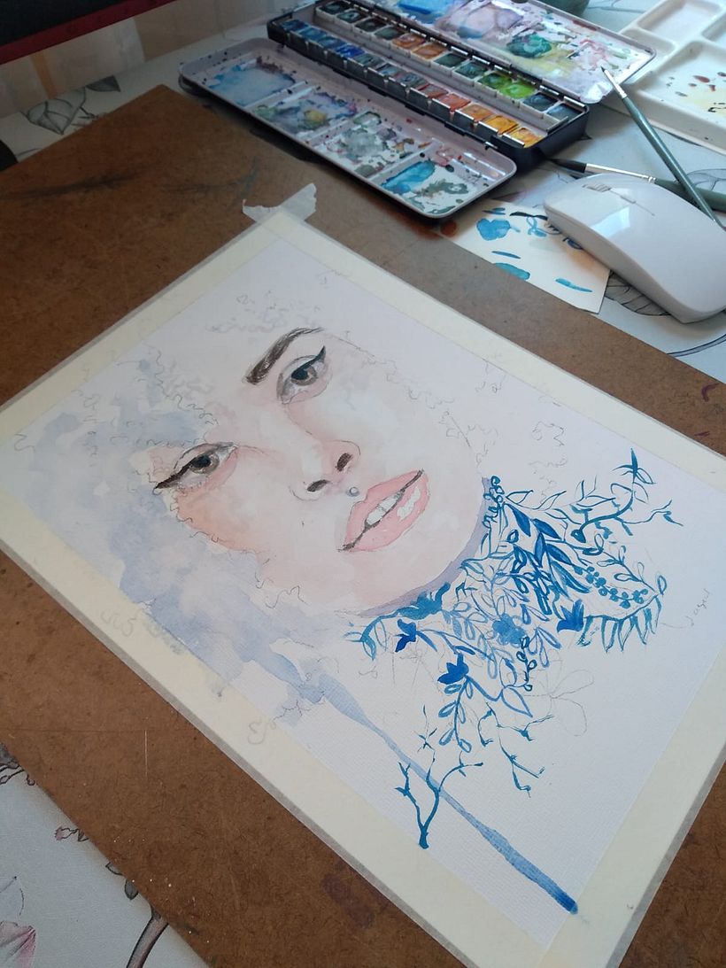 Meu projeto do curso: Caderno de retratos em aquarela 1