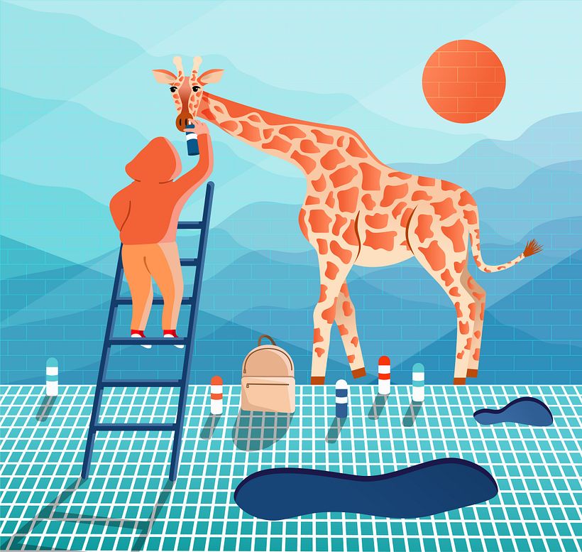 My project in Dynamic Vector Illustration: Keys to Color and Composition course 4