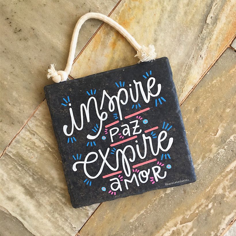 Quadro - Lettering no azulejo 1