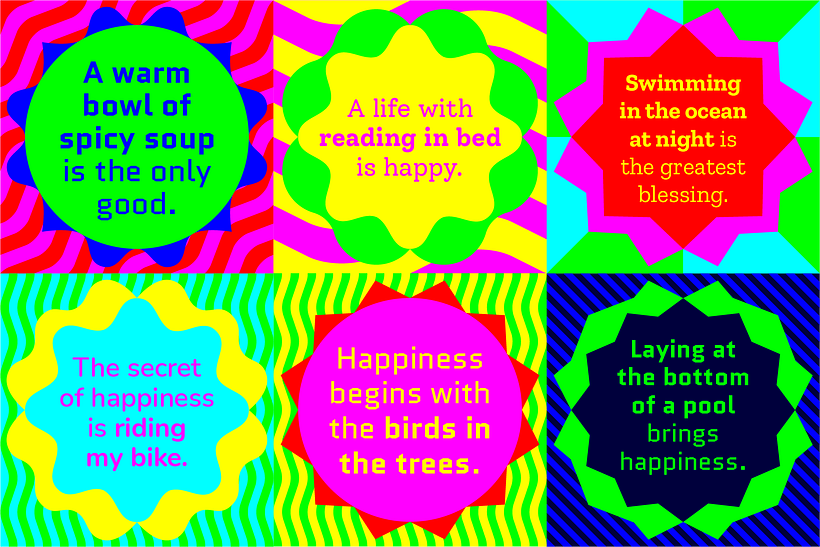 Selected happiness quotes created by visitors