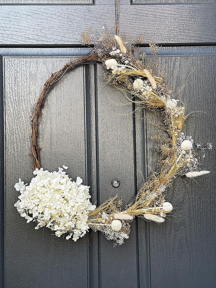 My project in Wreath Creation with Dried Flowers course 2