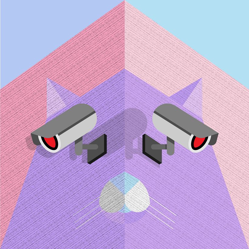 Ridho's cat-inspired interpretation of the prompt "Eye" for Day 23.