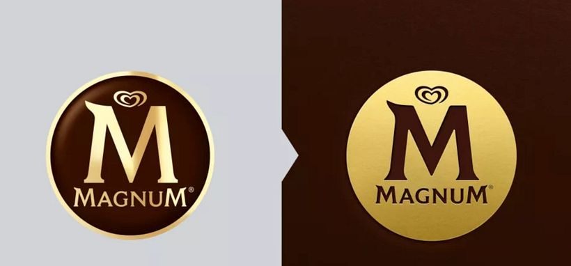 Le nouveau logo Magnum à droite