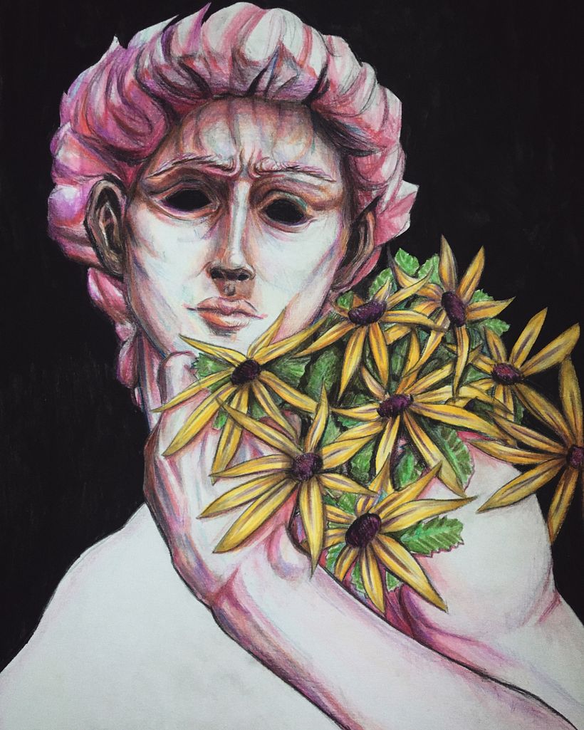 Mi Proyecto del curso: Retrato creativo en claroscuro con lápiz 2