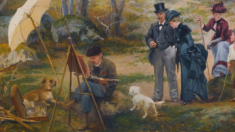 Pintar “en plein air” o al aire libre es una característica del impresionismo.