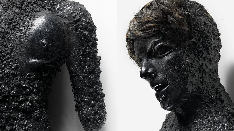 The Nuclear Victim (Beach Girl) by Colin Self represents the horror of nuclear war