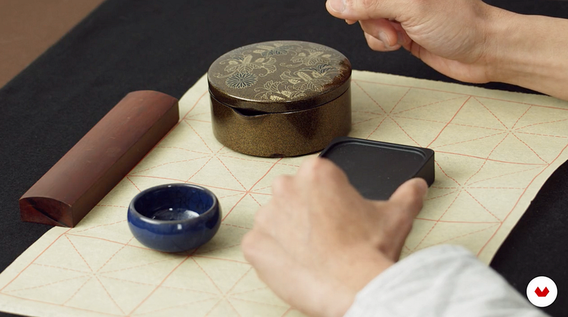 Plastic and ceramic inkstones.