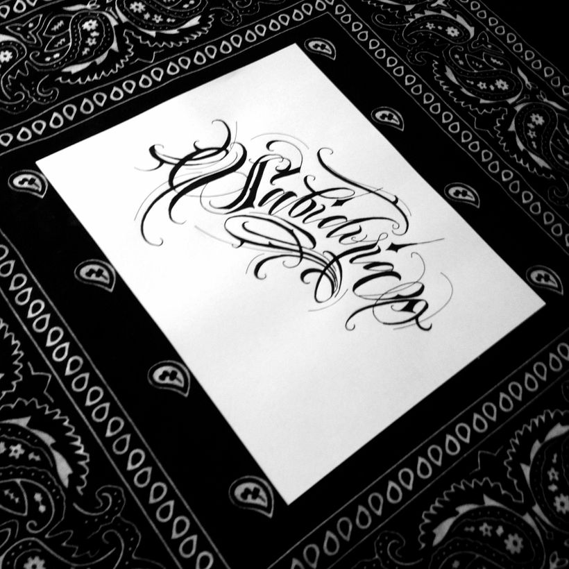 SCRIPT LETTERING   “SABIDURIA” 2