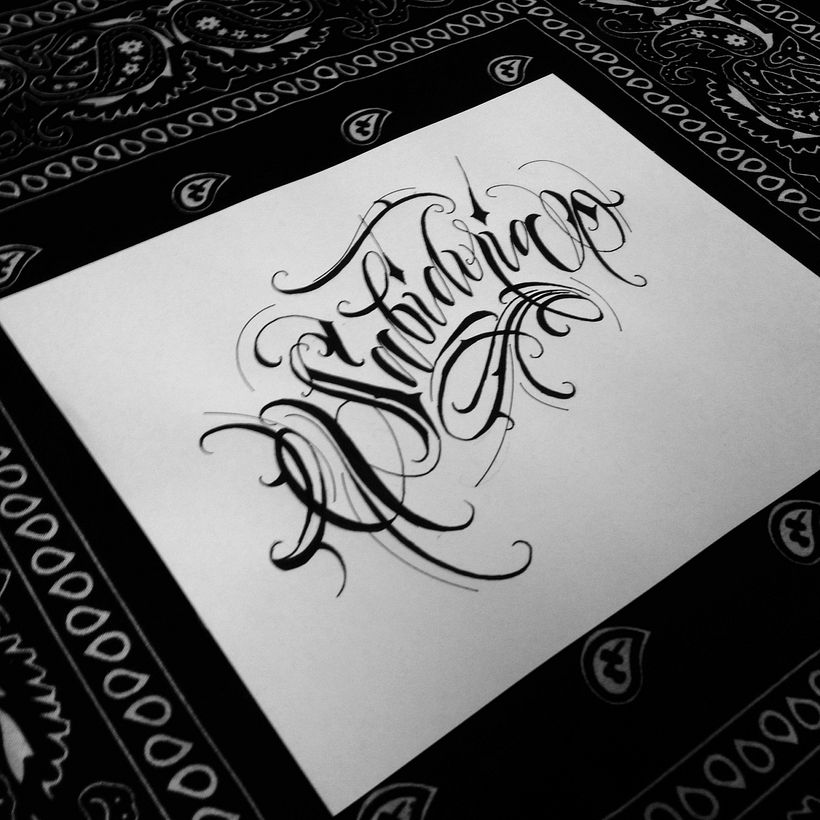 SCRIPT LETTERING   “SABIDURIA” 4