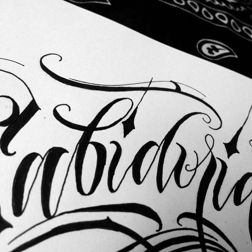 SCRIPT LETTERING   “SABIDURIA” 5