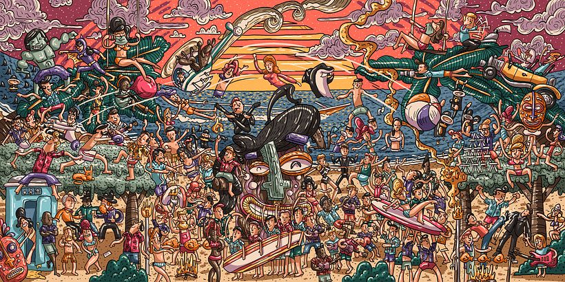 Página de "Where is Elvis?", de Victor Beuren.