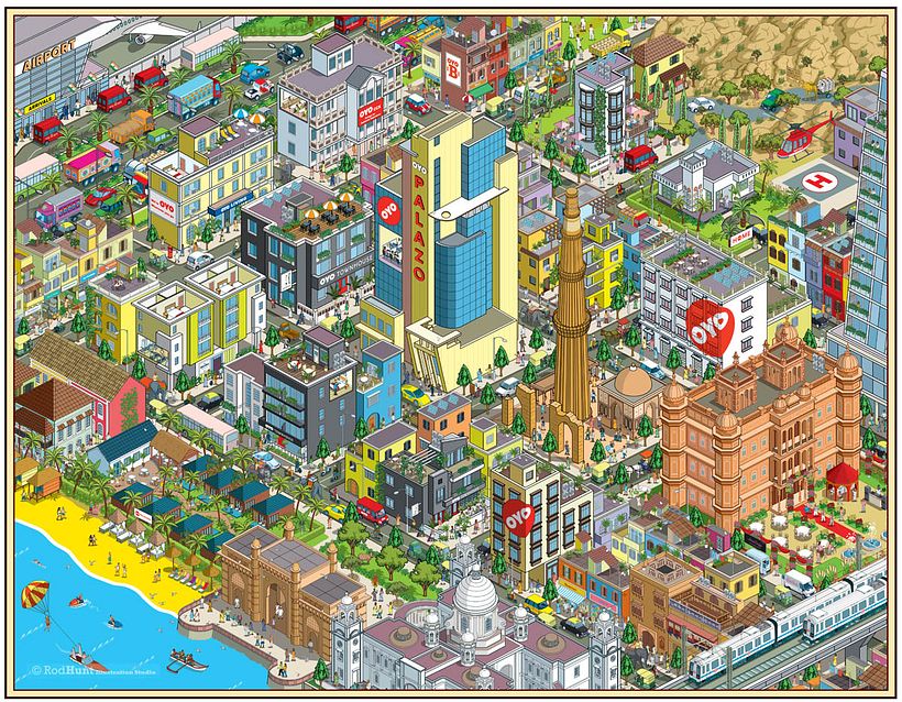 Diseño de Rod Hunt para OYO.