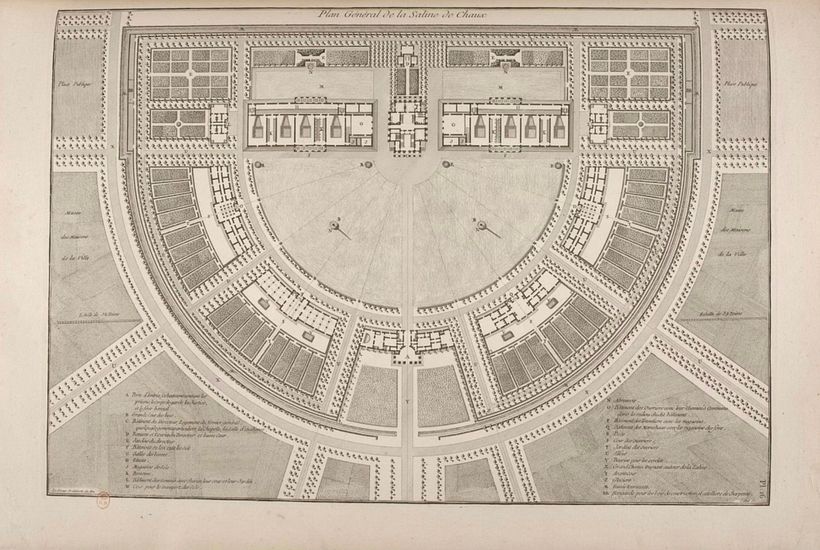 General plan of the Saltworks, by Ledoux.