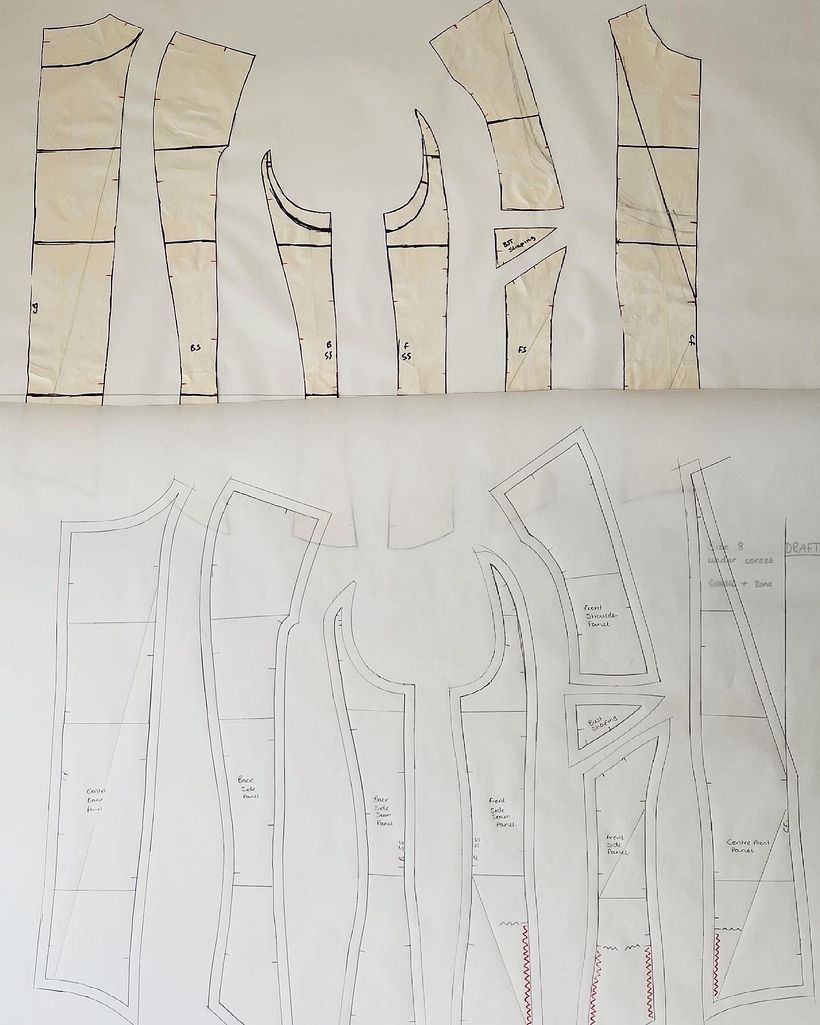 The process of creating a couture gown.