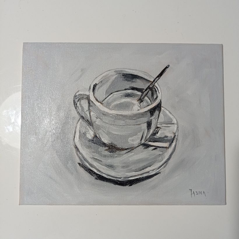 Cup in oil