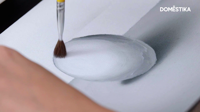 Para fazer um degradê sem marcações, sem arranhar a tela, utilize o pincel de forma superleve