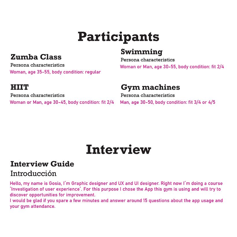 Introduction to UX Research - GymApp Project 4