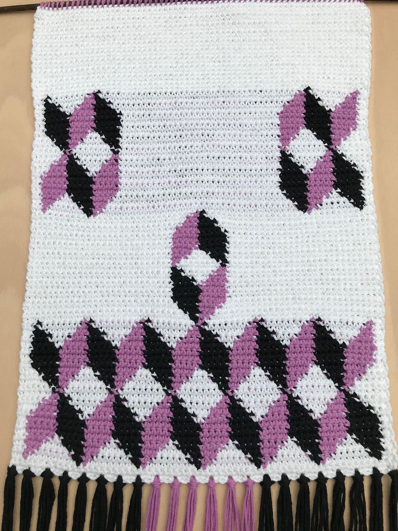 Wandbehang mit Trapestry- und Intarsientechnik 1