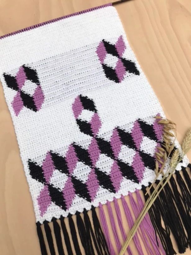 Wandbehang mit Trapestry- und Intarsientechnik 3