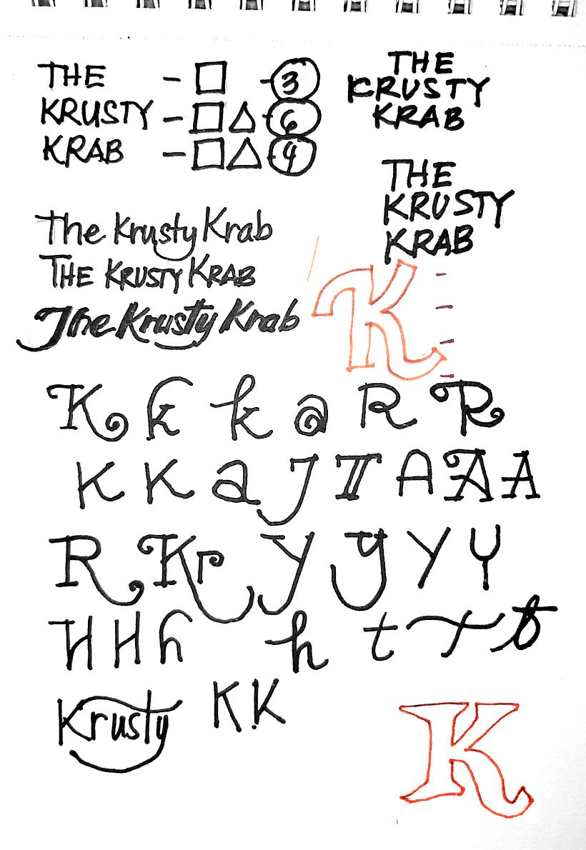 Letter shape possibilities