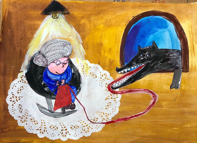 lobo en casa de la abuelita
