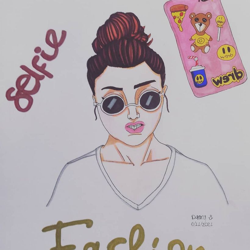 Mi Proyecto del curso: Retrato creativo con rotuladores 5