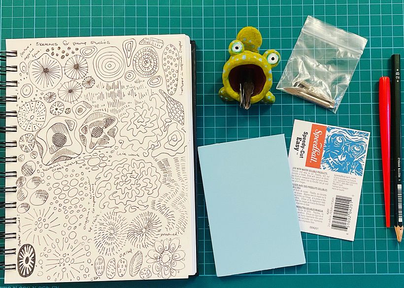 My project in Sketchbooking with Handmade Stamps course 1