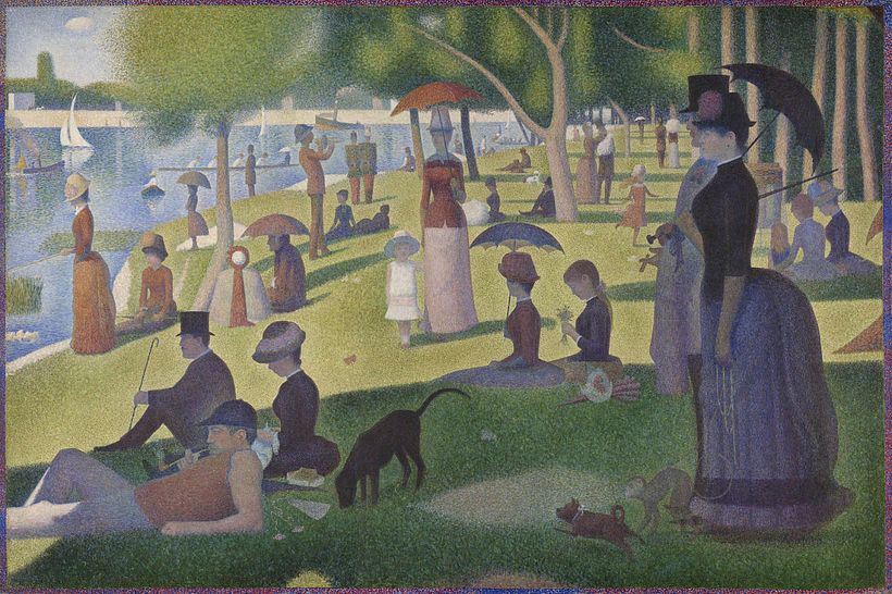 Seurat, G. (1884-1886). "Ein Sonntagnachmittag auf der Insel La Grande Jatte". Chicago, The Art Institute of Chicago