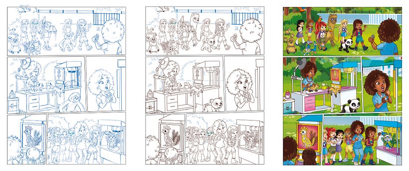 PROCESS of LEGO® Friends; magazine 2003 "Big Hunting Game" 