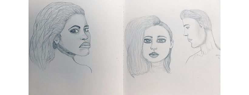 Rheba's Final Project in Portrait Sketchbooking: Explore the Human Face course 4