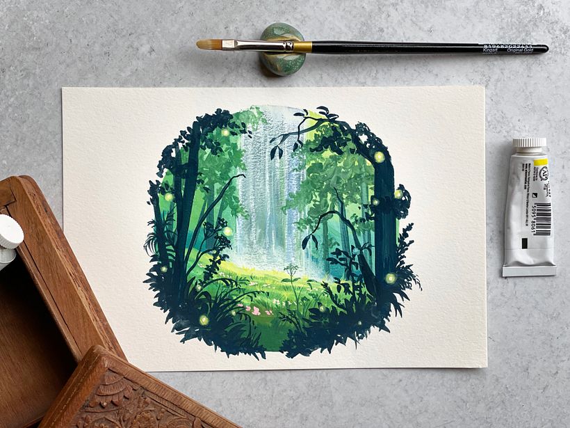 My project in Painting Atmospheric Landscapes with Gouache course 3