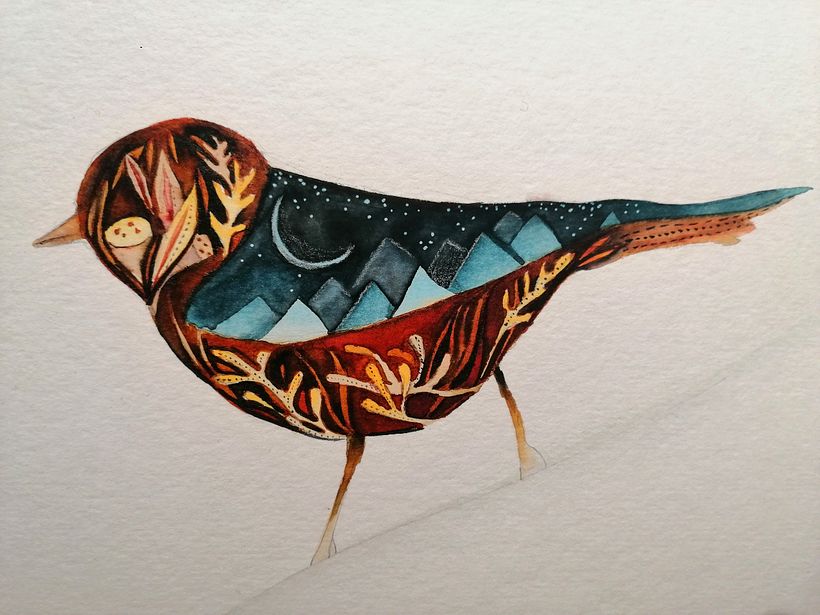 Mi Proyecto del curso: Acuarela en negativo para ilustración infantil - Ilustración tradicional
