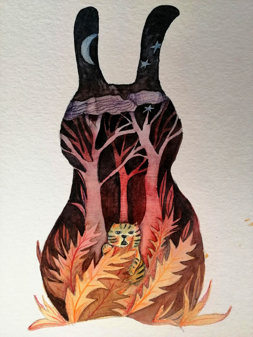 Mi Proyecto del curso: Acuarela en negativo para ilustración infantil - Ilustración tradicional