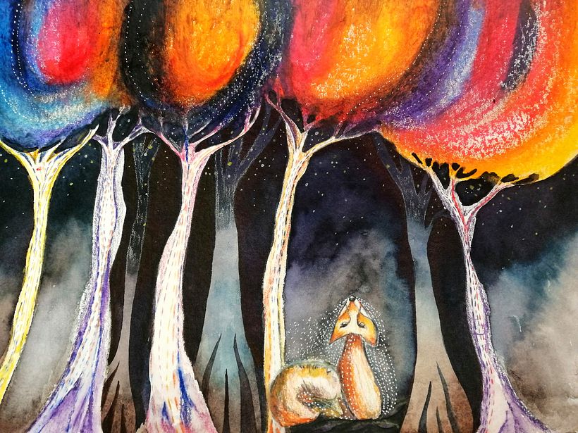 Mi Proyecto del curso: Acuarela en negativo para ilustración infantil - Ilustración tradicional