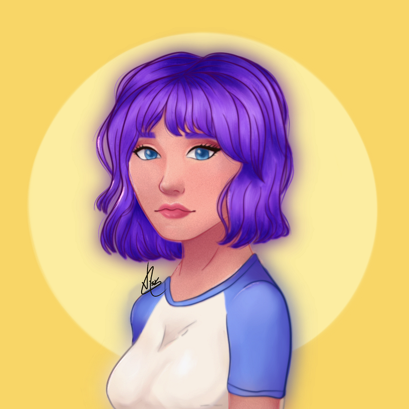 Meu projeto do curso: Retrato de personagens femininas com Procreate 1