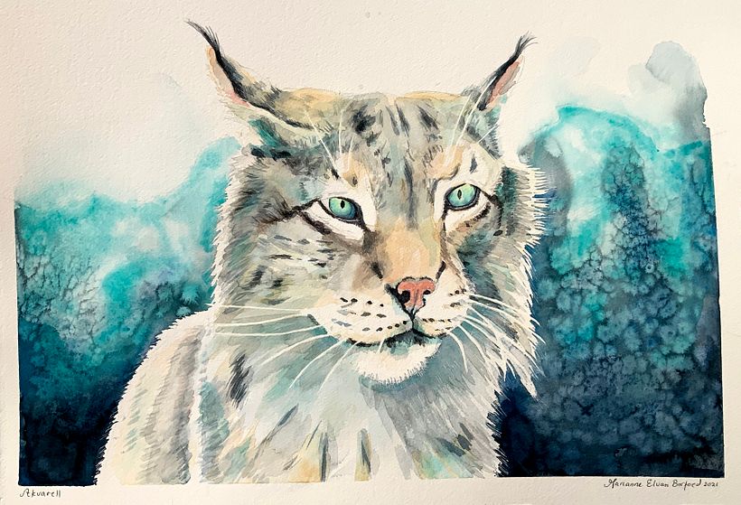 My project in Expressive Animal Portraits in Watercolor course 1