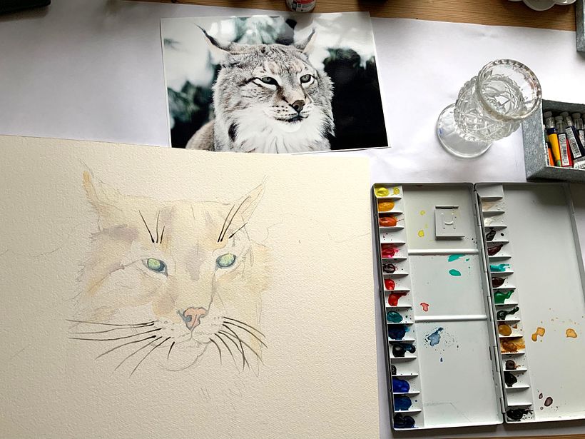 My project in Expressive Animal Portraits in Watercolor course 4