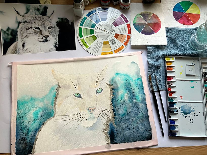 My project in Expressive Animal Portraits in Watercolor course 5