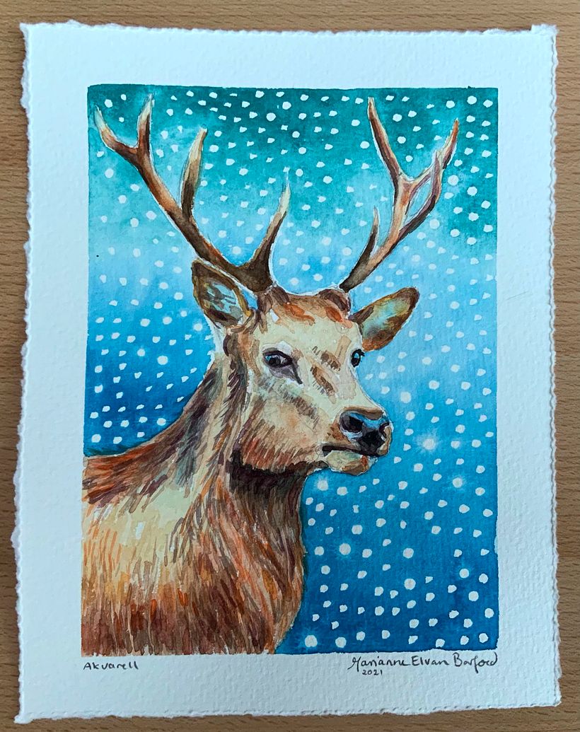 My project in Expressive Animal Portraits in Watercolor course 9
