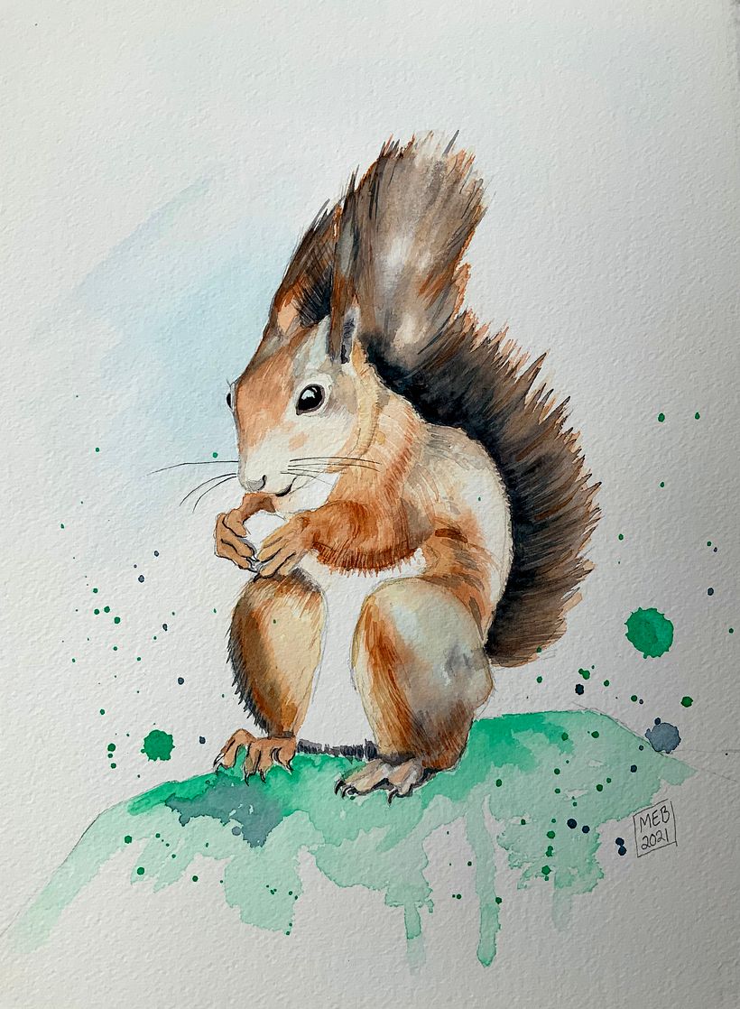 My project in Expressive Animal Portraits in Watercolor course 10