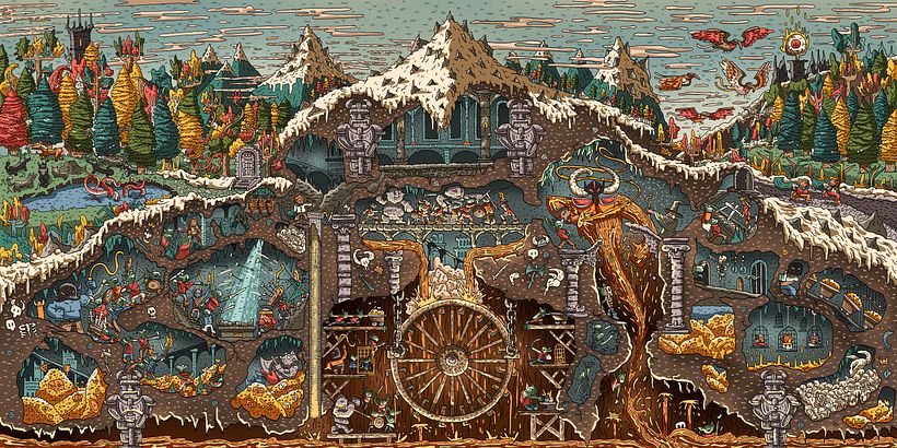 A page from “Where's Frodo?”, by Victor Beuren.