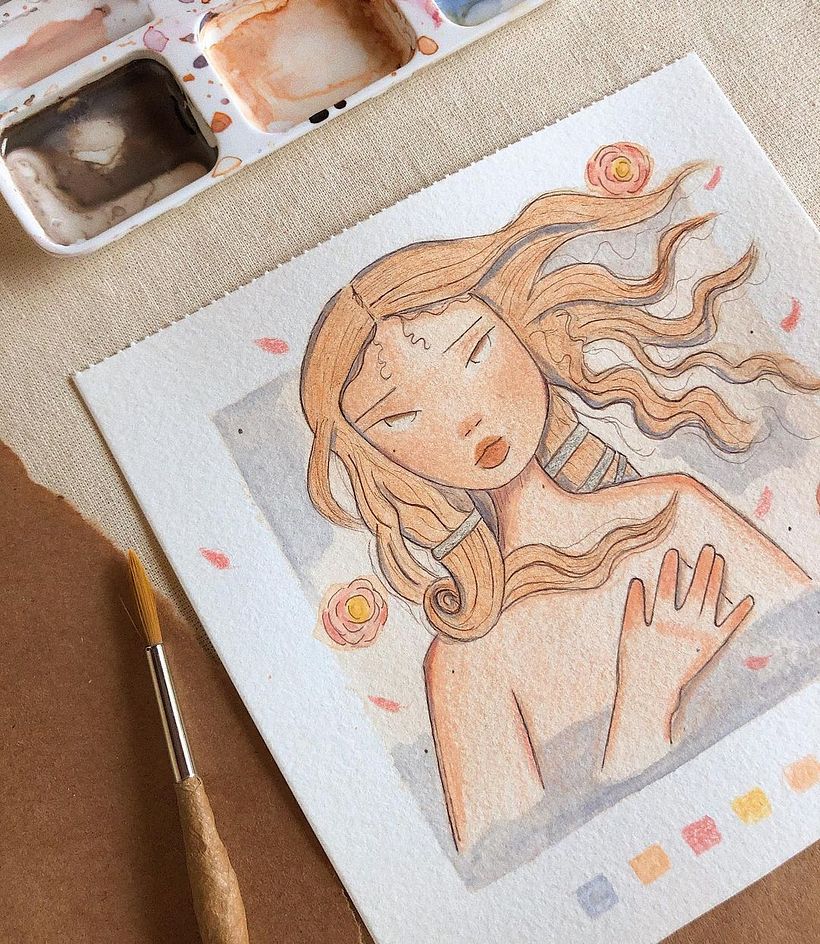Aquarela de Gabriela Padilha via Instagram