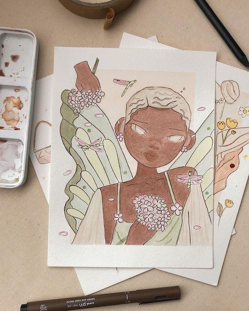 Aquarela de Gabriela Padilha via Instagram