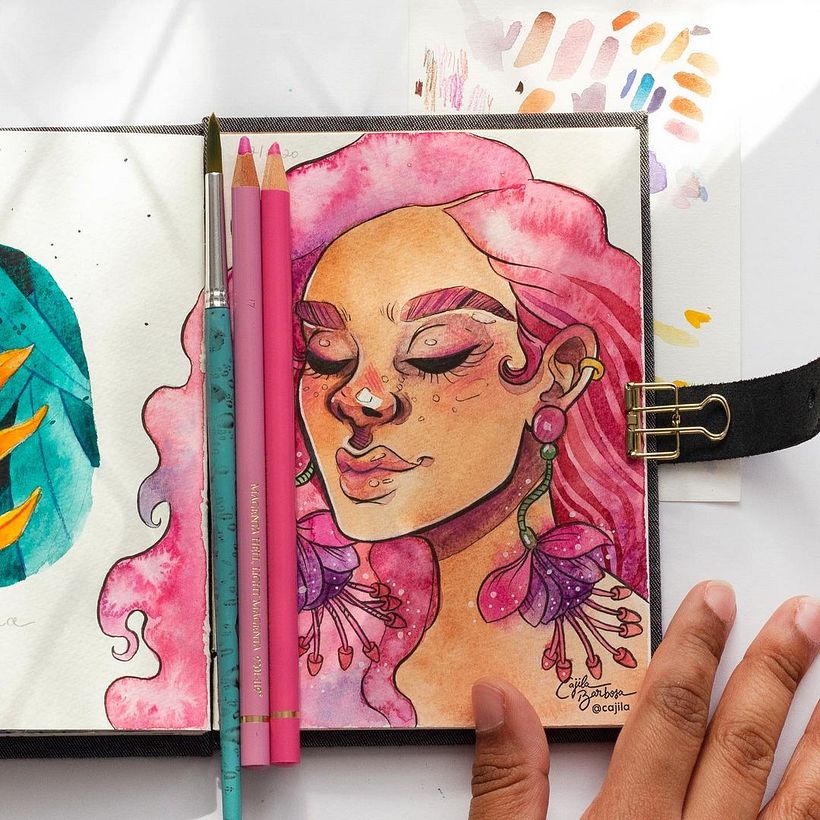 Aquarela de Cajila Barbosa via Instagram