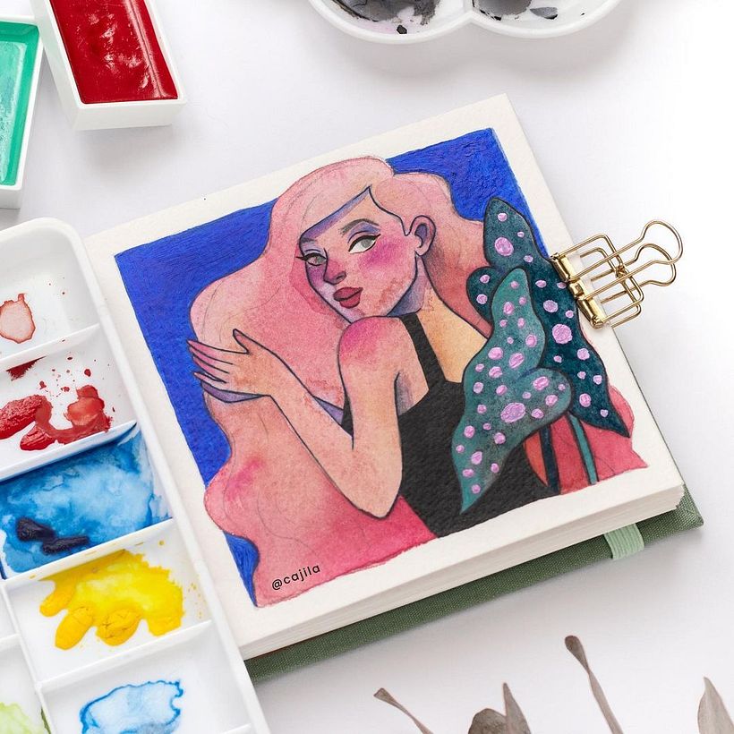 Aquarela de Cajila Barbosa via Instagram
