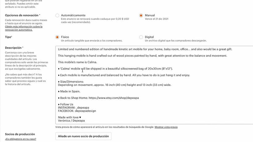 Achte darauf, dass die Texte in deinem Shop auf Englisch sind.