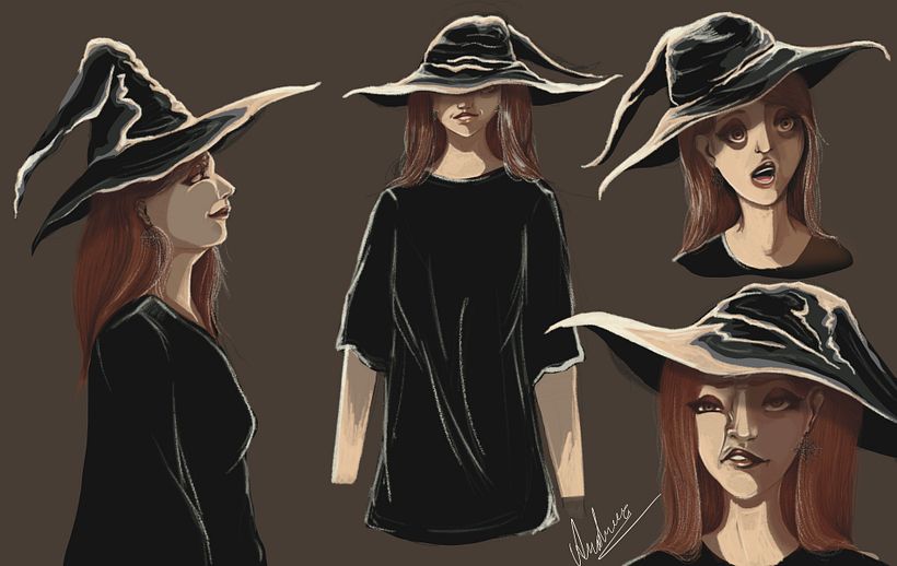 My project in Female Cartoon Character Design with Procreate course 5