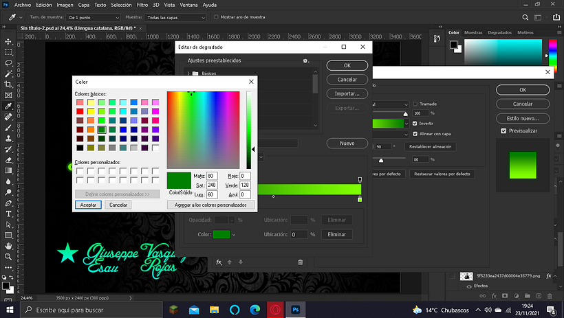 Panel de color en photoshop 2021 1