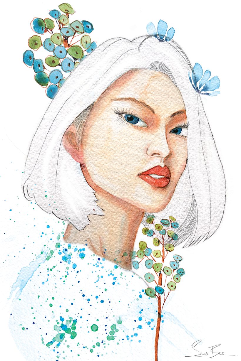 My project in Illustrated Portrait in Watercolor course 3