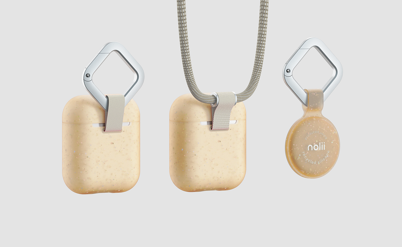 Final CMF visualisation for Nolii Airpod & Airtag Products